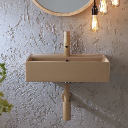 Lavabo Suspendido Rectangular - 500mm x 350mm (1 Agujero para la Grifería) - Disponible en Distintos Acabados - Elements