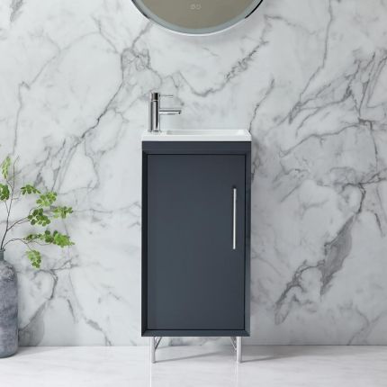 Mueble de Lavabo a Suelo Completo con Lavabo - Selección de Medidas, Acabados y Manijas - Edge