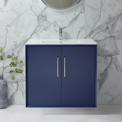 Mueble de Lavabo Suspendido Completo con Lavabo - Selección de  Medidas, Acabado y Manijas - Edge
