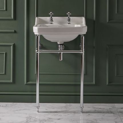Lavabo con Consola Tradicional Richmond - Disponible en Distintas Medidas y Distintos Acabados