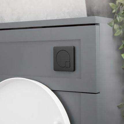 Placa de Accionamiento Cuadrada para Descarga de WC - Negra
