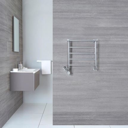 Radiador Toallero Mixto - Plano - 494mm x 532mm - Cromado - Duquesa