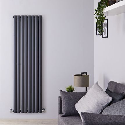 Radiador de Diseño Vertical Antracita Disponible en Distintos Tamaños - Revive