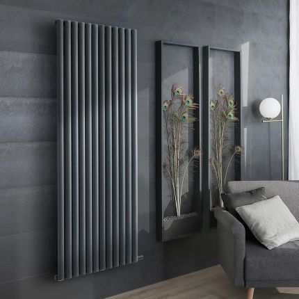 Radiador de Diseño Eléctrico Vertical de Calor Seco de 1784mm - Selección de Acabados, Tamaños y Termostato Wi-Fi - Hudson Reed Revive