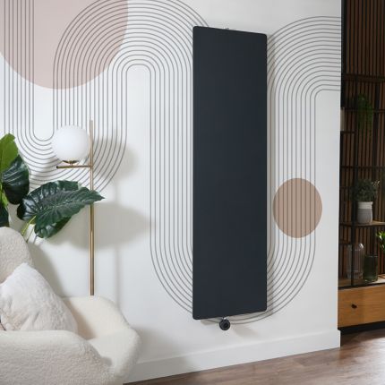 Radiador Eléctrico Vertical de Diseño con Panel Plano - 1800mm - Disponible en Distintas Medidas, Acabados y con Elemento Eléctrico Wi-Fi - Opción con Enchufe o de Conexión a la Red Eléctrica - Ria - Fabricado por ECOSO de Hudson Reed
