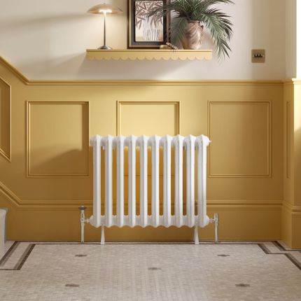 Hudson Reed Bloomsbury - Radiador Tradicional Horizontal de 2 Columnas - Disponible en Distintos Tamaños y Acabados