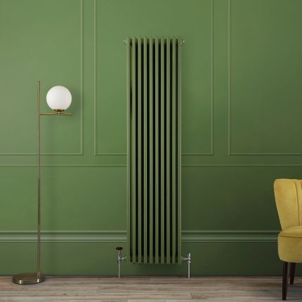 Radiador Tradicional Vertical con Columnas Triples de 1800mm - Disponible en Distintos AcabadosVerdes y Medidas - Regent