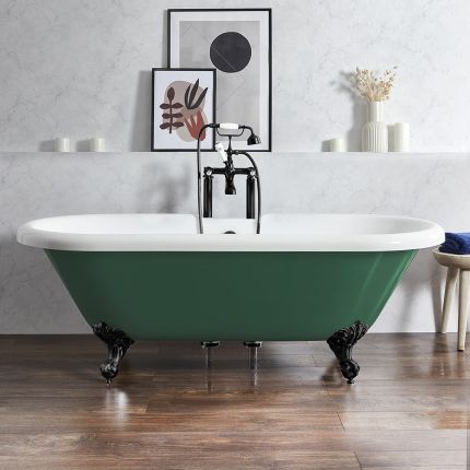 Bañera Exenta Tradicional - Borde Redondeado - 1795mm x 785mm - Disponible en Selección de Colores de Bañera y Patas - Legend
