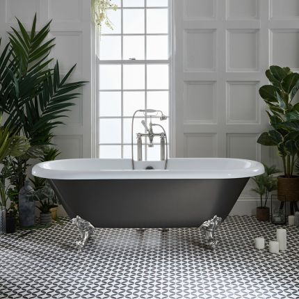 Bañera Exenta Tradicional Bañera Exenta Tradicional con Borde Redondeado - 1795mm x 785mm - Disponible en Distintos Acabados Metalizados  y con Patas en Distintos Acabados  - Legend