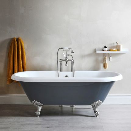 Bañera Exenta de 1795mm x 785mm de Color Gris Piedra con Acabado Opaco - Elton