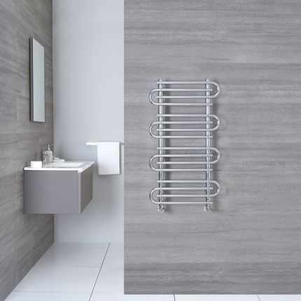 Radiador Toallero - Plano - 900mm x 510mm - Cromado - Select
