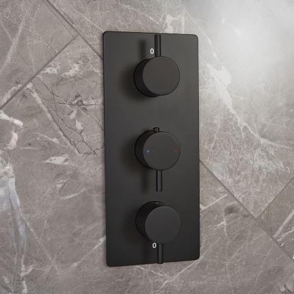 Mezclador de Ducha Termostático Moderno de 2 Salidas - Disponible en Distintos Acabados - Otto