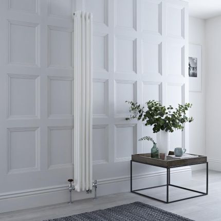 Radiador Tradicional Vertical Triple Mixto Regent - Blanco - 1800mm x 200mm - Disponible con Opción WiFi