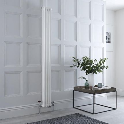 Radiador Tradicional Vertical Doble Mixto Regent - Blanco - 1500mm x 200mm - Disponible con Opción WiFi