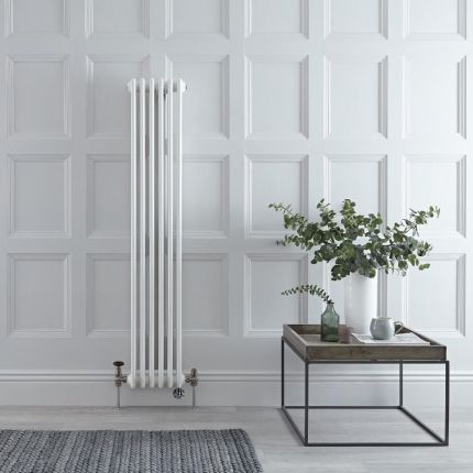 Radiador Tradicional Vertical Doble Mixto Regent - Blanco - 1500mm x 290mm - Disponible con Opción WiFi