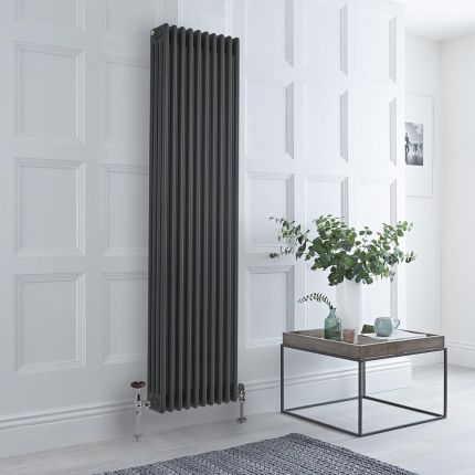 Radiador Tradicional Vertical de 1800mm x 470mm en Antracita - Columnas Cuádruples - Regent