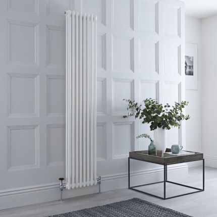 Radiador Tradicional Doble Vertical Blanco - Disponible en Distintas Medidas y con Pies - Regent