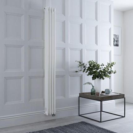 Radiador Eléctrico Tradicional Blanco Vertical Columnas Triples - 1800mm - Disponible en una Selección de Tamaños y con Termostato Wi-Fi - Regent
