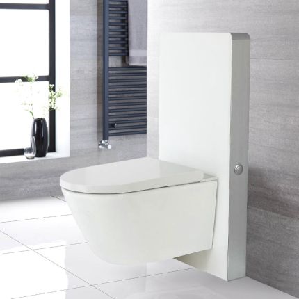 Kit para Inodoro Blanco de 500mm Completo con Inodoro WC Japonés Inodoro-Bidé Inteligente - Saru