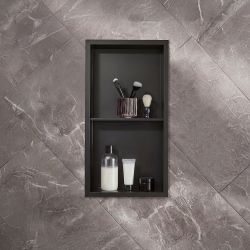 Hornacina de Ducha para Nicho de Pared - 340mm x 640mm - Estante de Ducha Rectangular para Accesorios - Disponible en Distintos Acabados