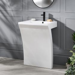 Lavabo Columna Número 7 de Resina Blanca