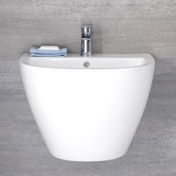 Lavabo Suspendido Moderno de Cerámica Blanca Monoforo 530mm x 440mm- Ashbury