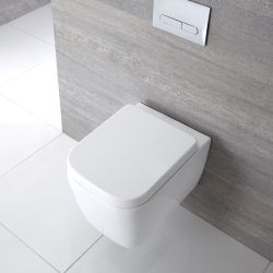 Tapa y Asiento con Cierre Amortiguado para Inodoro con Desenganche Rápido con Montaje Superior - Milton