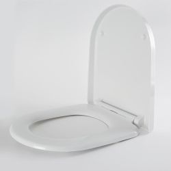 Tapa y Asiento para WC Color Blanco con Cierre Amortiguado, Desenganche Rápido y Montaje Superior - Covelly