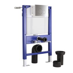 Estructura de Montaje para Inodoro WC Suspendido Corto con Cisterna Empotrable - Selección de Placas de Descarga para WC