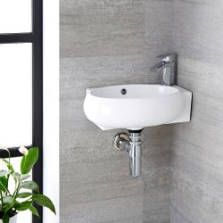 Lavabo Sobre Encimera Oval de Cerámica 400x280mm - Ashbury