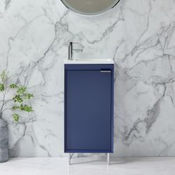 Mueble de Lavabo Moderno de Suelo - 400mm Completo con Lavabo - Disponible con Distintas Manijas y Acabados - Edge