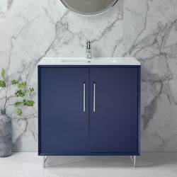 Mueble de Lavabo Moderno de Suelo - 810mm - Completo con Lavabo - Disponible con Distintas Manijas - Edge