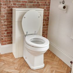Mueble de WC Tradicional Color Blanco Antiguo de 500mm Completo Inodoro Adosado y Cisterna - Thornton