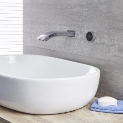 Grifo Erogador Mural Cromado para Lavabo o Bañera con Controlador Digital - Razor