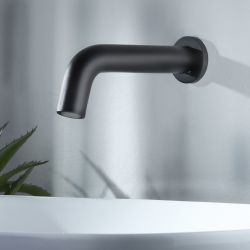 Caño Erogador Mural para Lavabo o Bañera - Negro - Nox