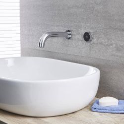 Grifo Erogador Mural Cromado para Lavabo o Bañera con Controlador Digital - Mirage