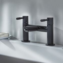 Mezclador de Bañera Moderno de Sobreponer - Negro - Nox