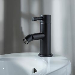Grifo Mezclador de Bidé Moderno Monoforo Monomando - Negro - Nox