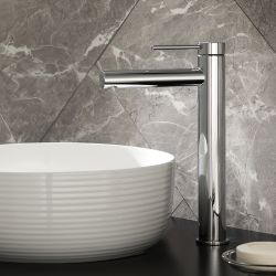 Grifo Mezclador Alto Moderno Para Lavabo - Disponible en Distintos Acabados - Otto