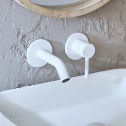 Grifo Mezclador Mural Moderno para Lavabo -  Disponible en Distintos Acabados - Elements