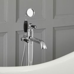 Grifo Mezclador Autoportante Tradicional para Bañera con Manijas a Palanca Disponible en Distintos Acabados -  Elizabeth