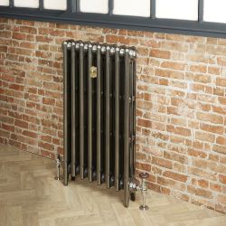 Radiador de Hierro Fundido de 3 Columnas - Altura de 760mm - Acabado Metal Gris Lúcido - Mercury