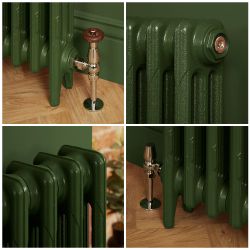 Radiador de Hierro Fundido de 3 Columnas - Altura de 760mm - Verde Duck Green de Farrow & Ball  - Mercury