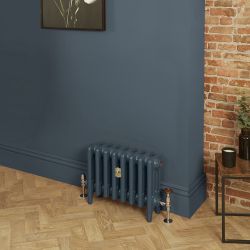Radiador de 4 Columnas en Hierro Fundido - Altura de 360mm - Color Azul Hague Blue de Farrow & Ball - Mercury