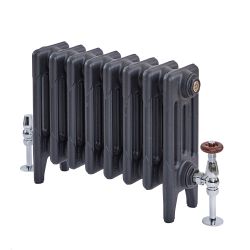 Radiador de 4 Columnas en Hierro Fundido  - Alt. de 560mm - Negro Efecto Pizarra  - Disponible en Distintas Medidas - Mercury