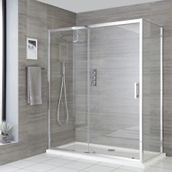 Puerta de Ducha Corredera - Disponible en Distintas Medidas y con Panel Lateral - Portland