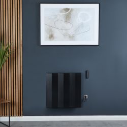 Radiador de Diseño Eléctrico Horizontal en Aluminio Negro - 600mm x 600mm - Notus V