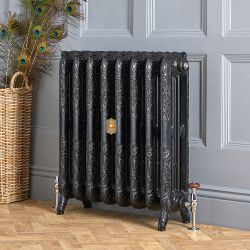 Radiador de Hierro Fundido con Columas Decorativas - Altura de 768mm - Negro - Disponible en Distintas Medidas - Charlotte