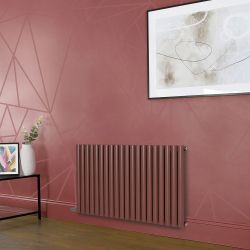 Radiador de Diseño Eléctrico Horizontal - Color Rojo (Booth Red)  Altura de 635mm - Disponible en Distintas Medidas, Opción de Termostato y Oculta Cables - Revive - Fabricado por Ecoso de Hudson Reed