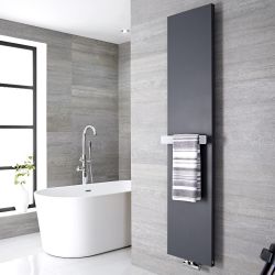 Radiador de Diseño Vertical con Barra Portatoallas - 1820mm x 500 mm - Antracita - Rubi